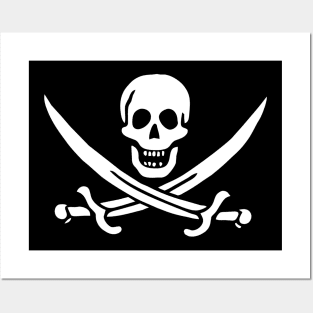 Pirate Jolly Roger Tee - Flag of Captain Jack Rackham Posters and Art